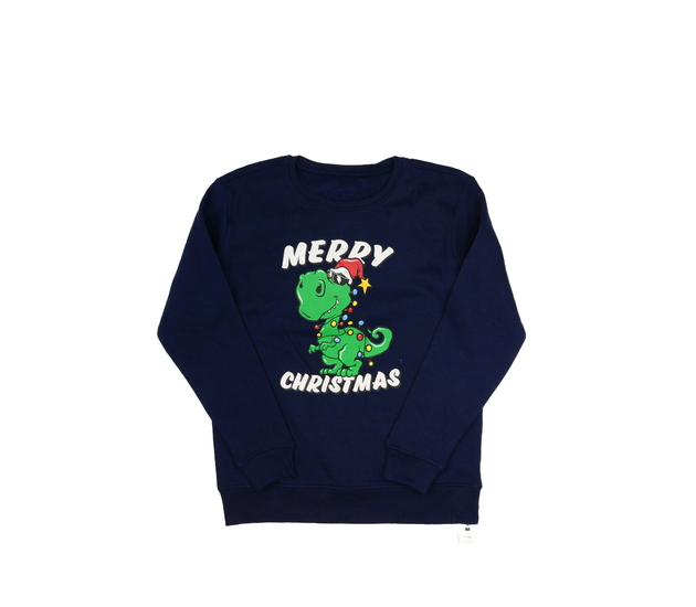 Nová tmavě modrá vánoční vtipná mikina 