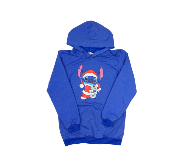 Modrá vánoční mikina Stitch 