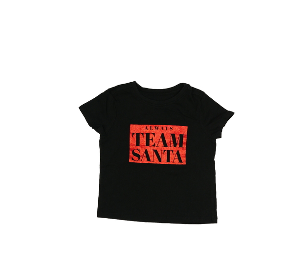 Černé vánoční triko s lesklým čtvercem 