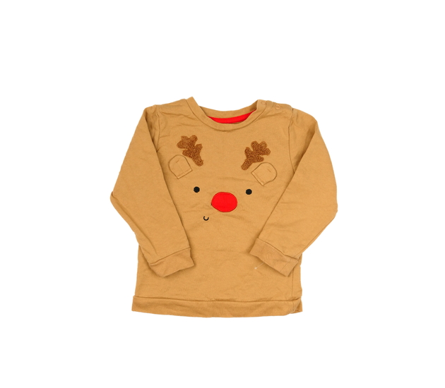 Hnědá vánoční mikina 