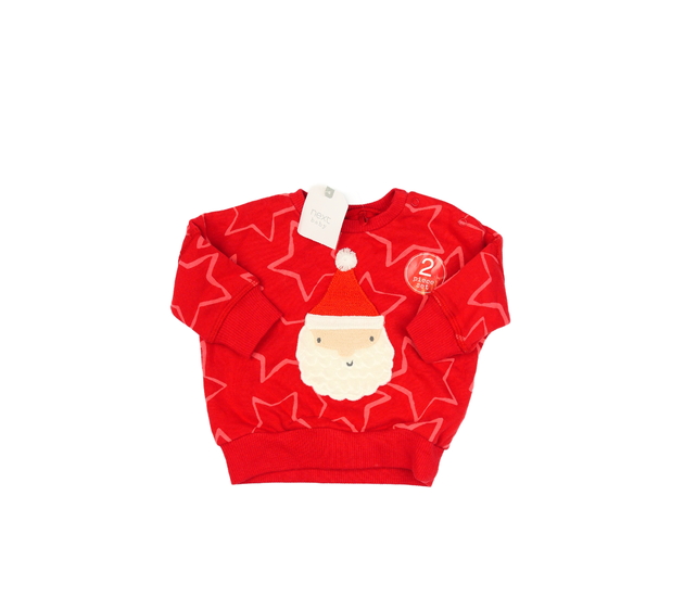 Nová červená vánoční mikina Next