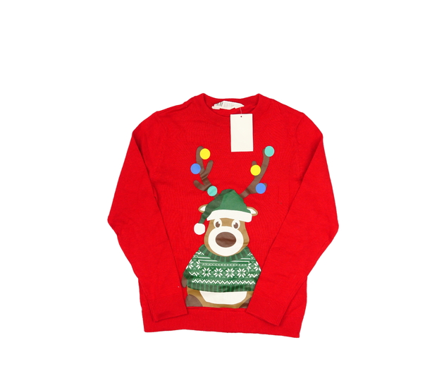 Nový červený vánoční svetr H&M