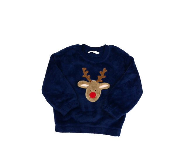 Tmavě modrá vánoční mikina M&S