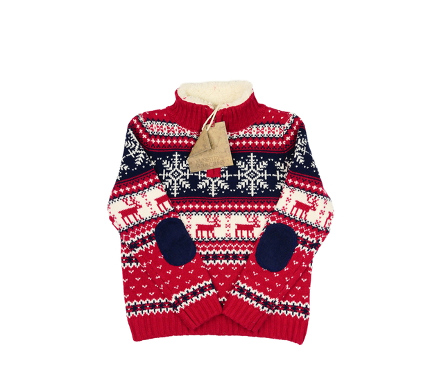 Nový vzorovaný vánoční svetr