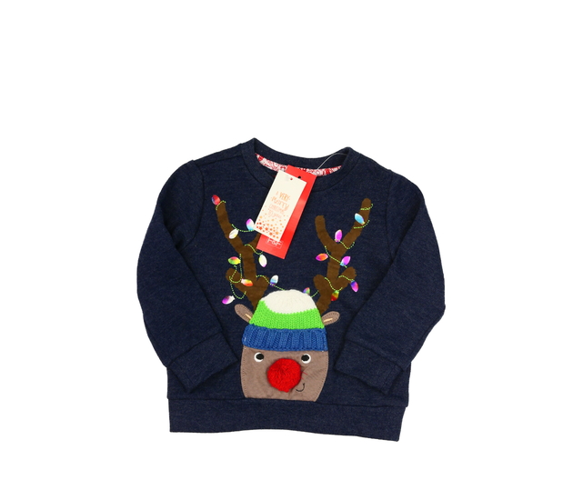 Nová tmavě modrá vánoční mikina F&F