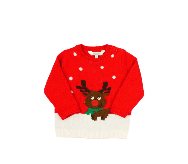 Červený vánoční svetr 