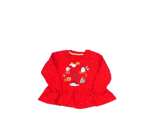 Červená vánoční mikina Next