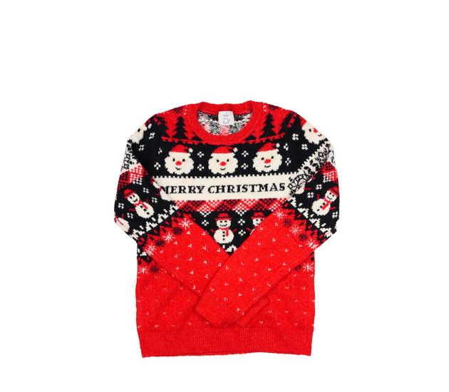 Červený zdobný vánoční svetr Nutmeg 