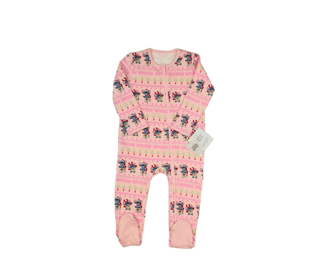 Nový růžový teplý vánoční overal Stitch George