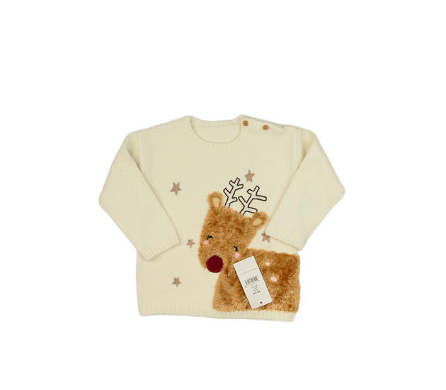 Nový krémový svetr se sobem George