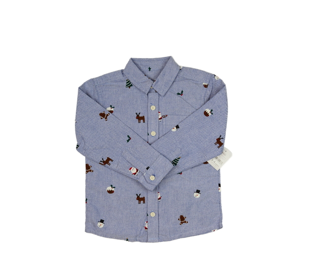 Nová modrá vánoční košile Nutmeg