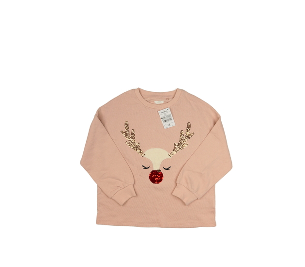 Nová růžová vánoční mikina Next