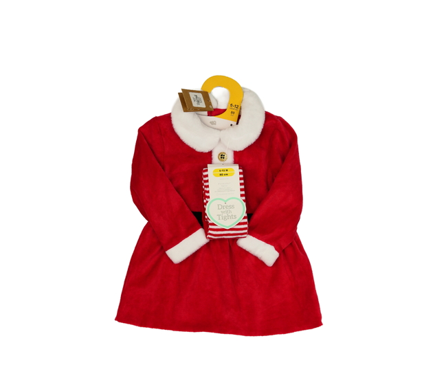 Nové teplé vánoční šaty a punčocháče Primark