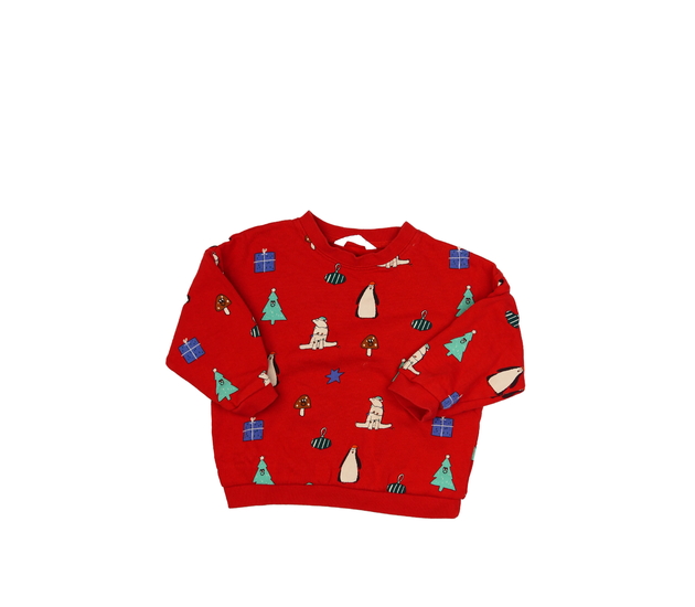 Červená vánoční mikina John Lewis 