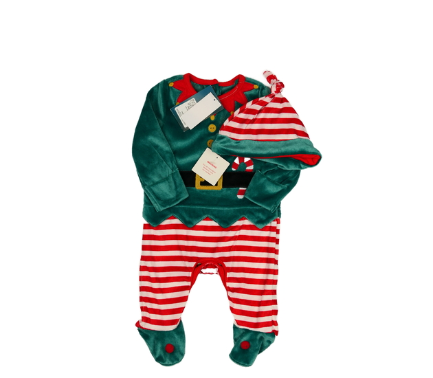 Nový vánoční overal a čepička skřítek pomocník Tu