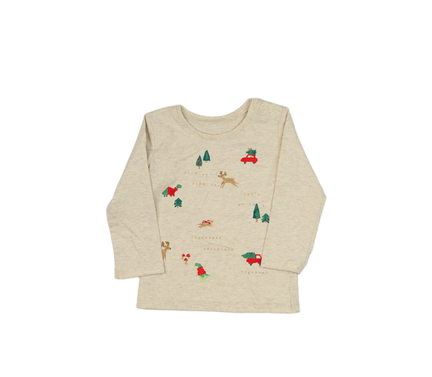 Krémové vánoční triko George