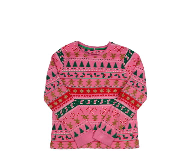 Růžové vánoční pyžamové triko George