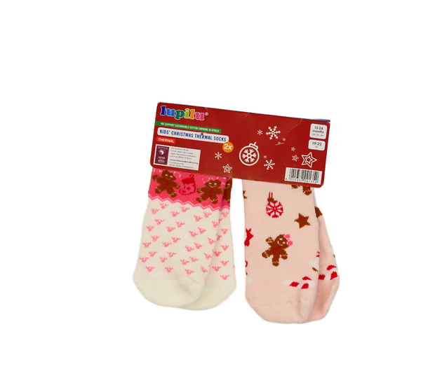 Nové růžové vánoční ponožky 2 páry