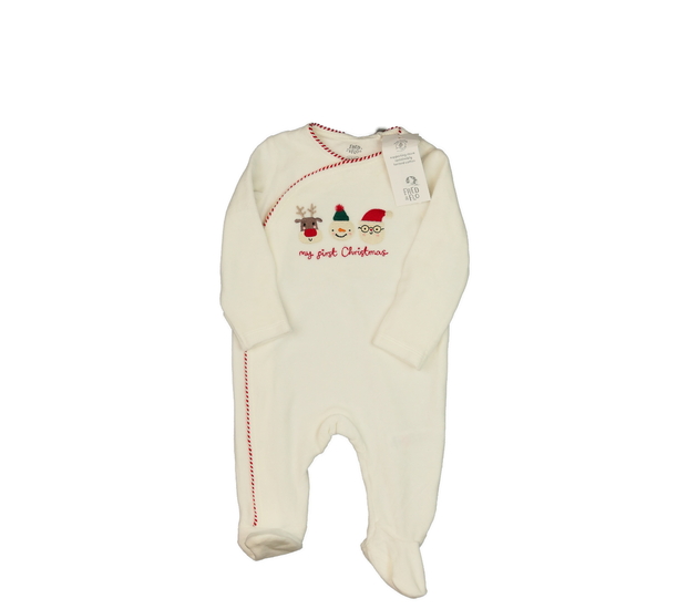 Nový krémový semišový vánoční overal F&F