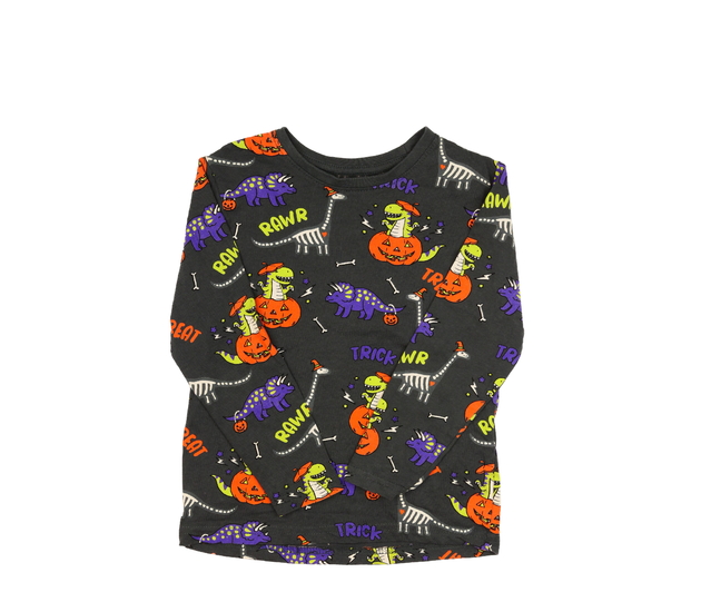Tmavé halloween triko s dinosaury Primark