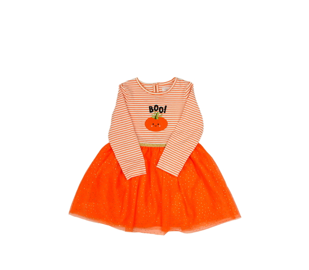 Oranžové zdobné halloween šaty Primark 