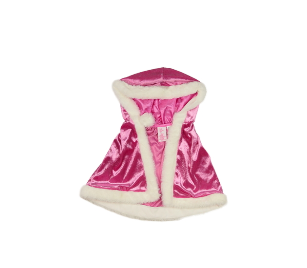 Růžový karnevalový přehoz s kapucí přes šaty 
