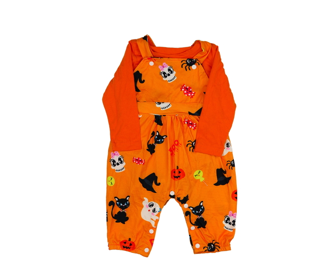 Nový halloween set body a overal 