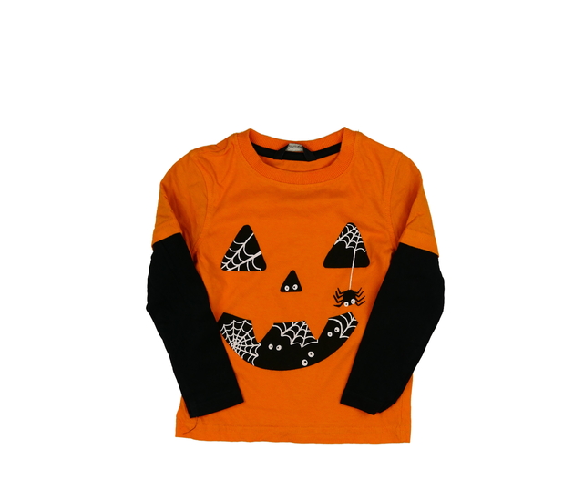 Oranžovo-černé halloween triko George