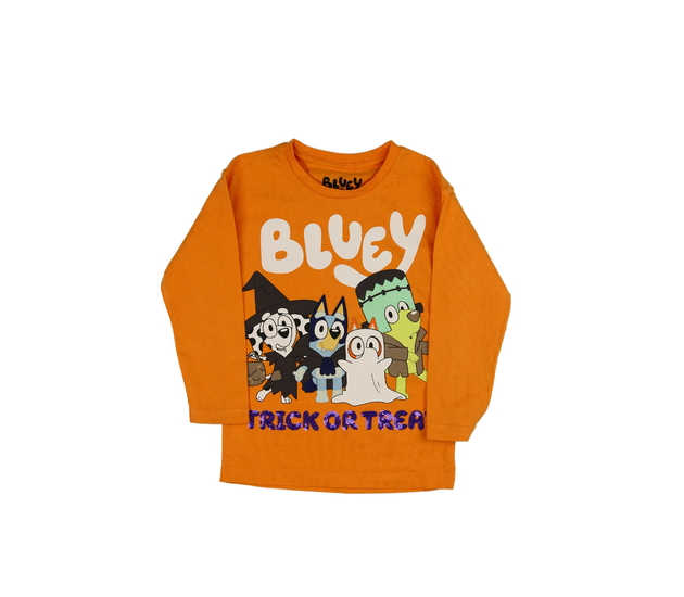 Oranžové halloween triko Bluey Nutmeg 