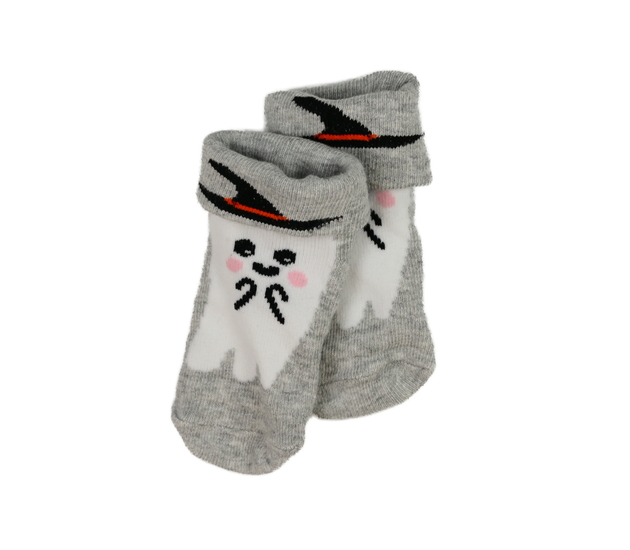 Nové šedé halloween ponožky s duchem 