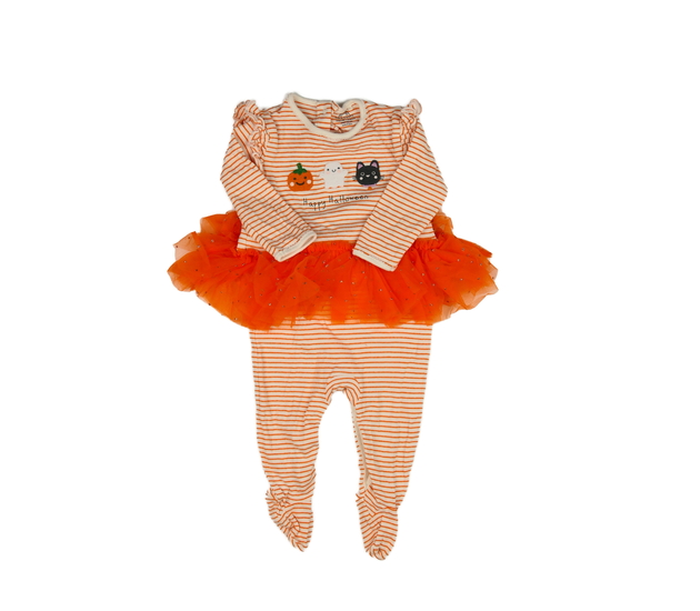 Oranžový halloween overal s volánky Next