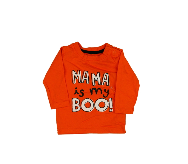 Oranžové halloween triko s nápisem Primark 