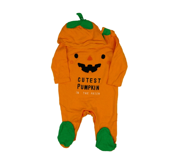 Oranžový overal s čepicí halloween dýně F&F