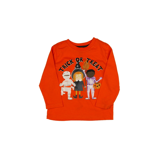 Oranžové halloween triko s dětmi F&F