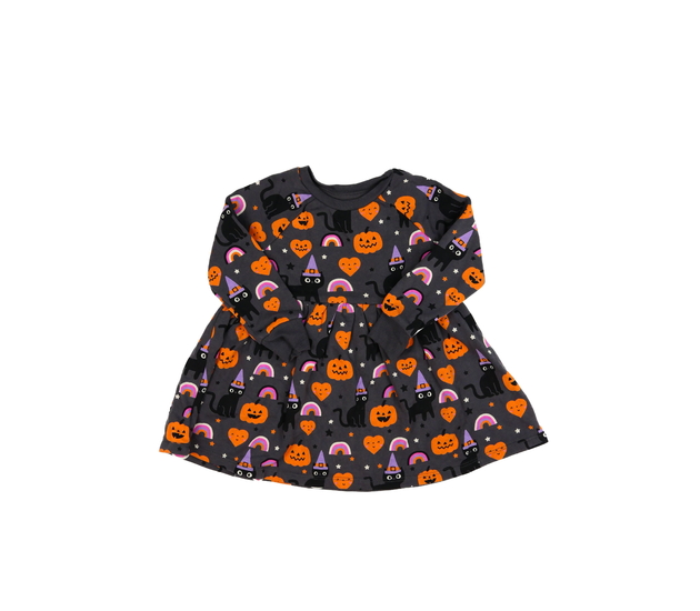 Šedé mikinové halloween šaty 