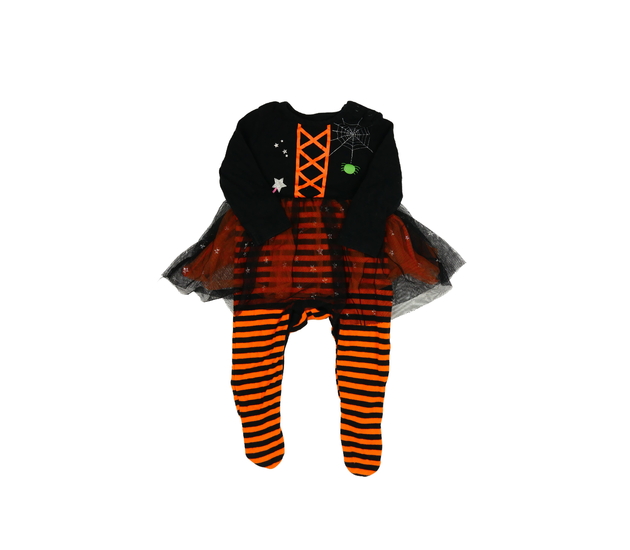 Černo-oranžový halloween overal se sukýnkou 