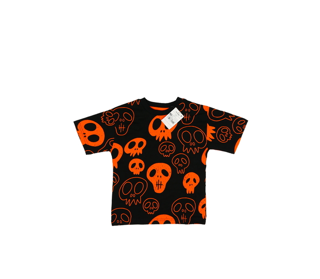 Nové černé halloween triko s lebkou Next