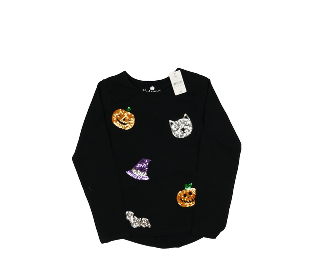 Nové černé halloween flitrované triko Nutmeg 