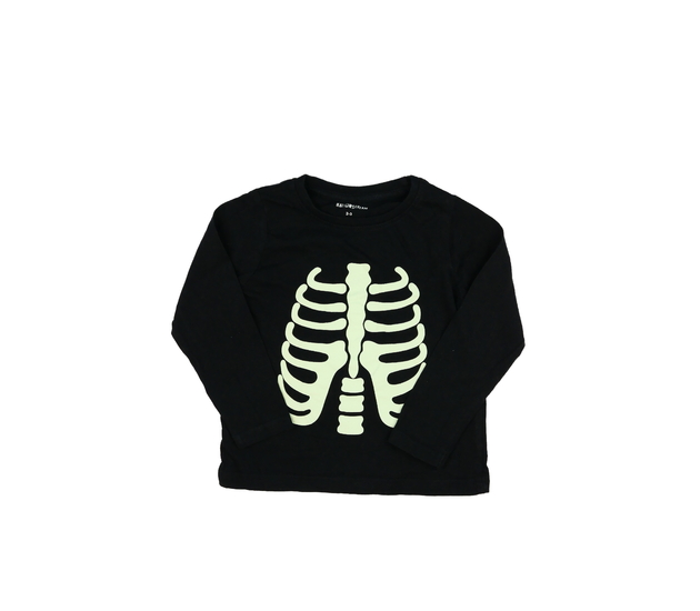 Černé kostlivcové halloween triko 