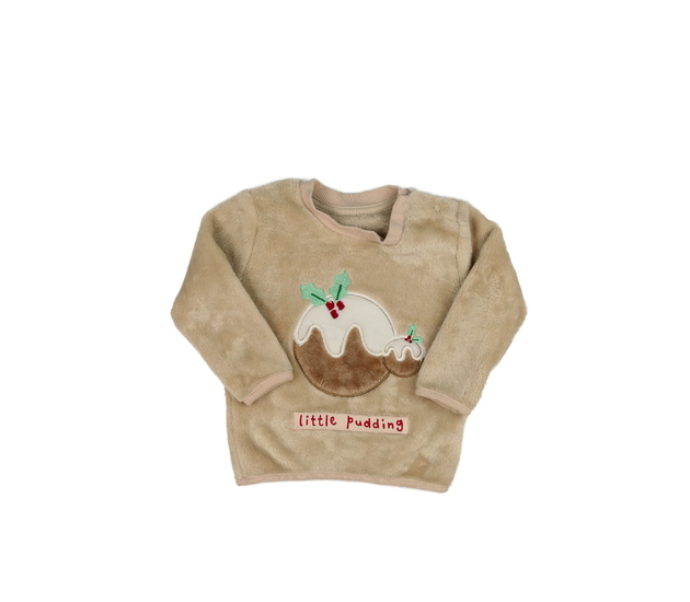 Hnědá vánoční hebká mikina Nutmeg