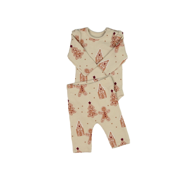 Hnědý vánoční set s volánky George