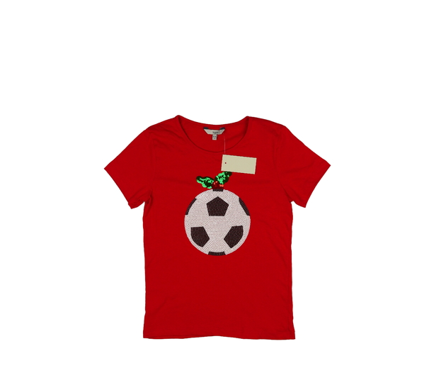 Nové červené vánoční triko s flitry 