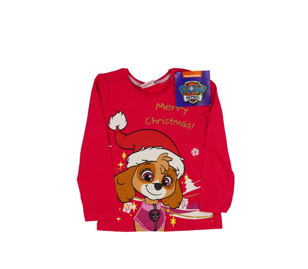 Nové růžové vánoční triko Tlapková Patrola 