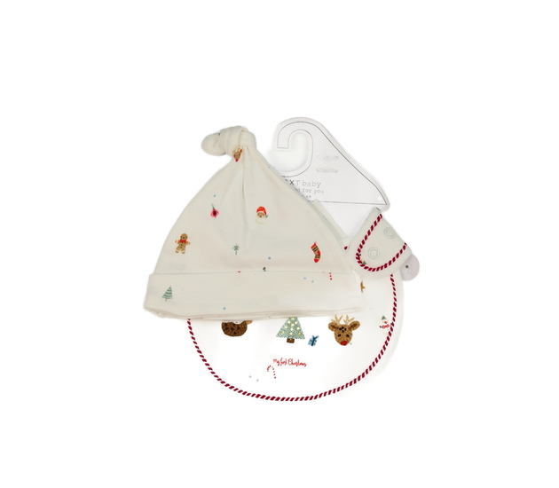 Nový vánoční bryndák a čepička Next