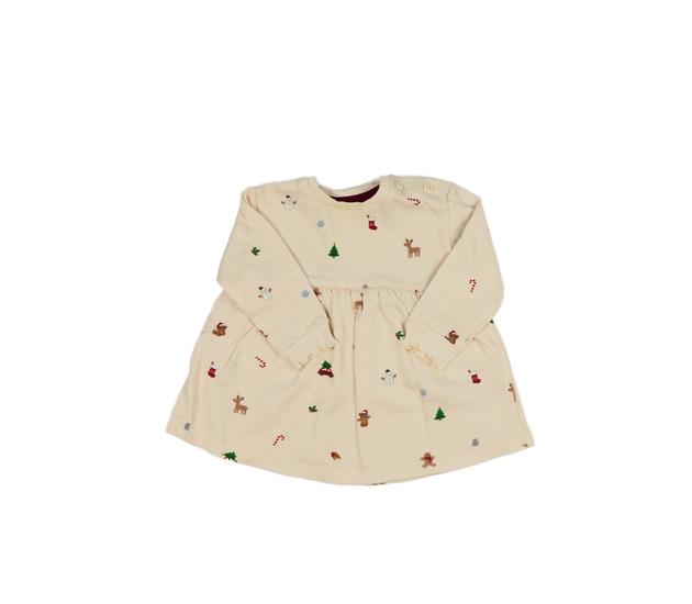 Krémové vánoční mikinové šaty George