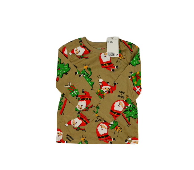 Nové hnědé vánoční triko se santou H&M