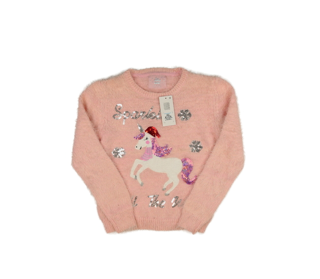 Nový růžový žinylkový vánoční svetr Primark