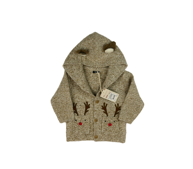 Nový hnědý vánoční svetr s kapsami Next