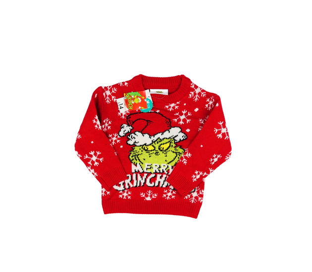 Nový červený vánoční svetr Grinch
