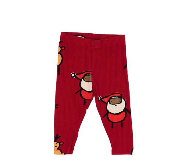 Červené vánoční legíny se Santou Next